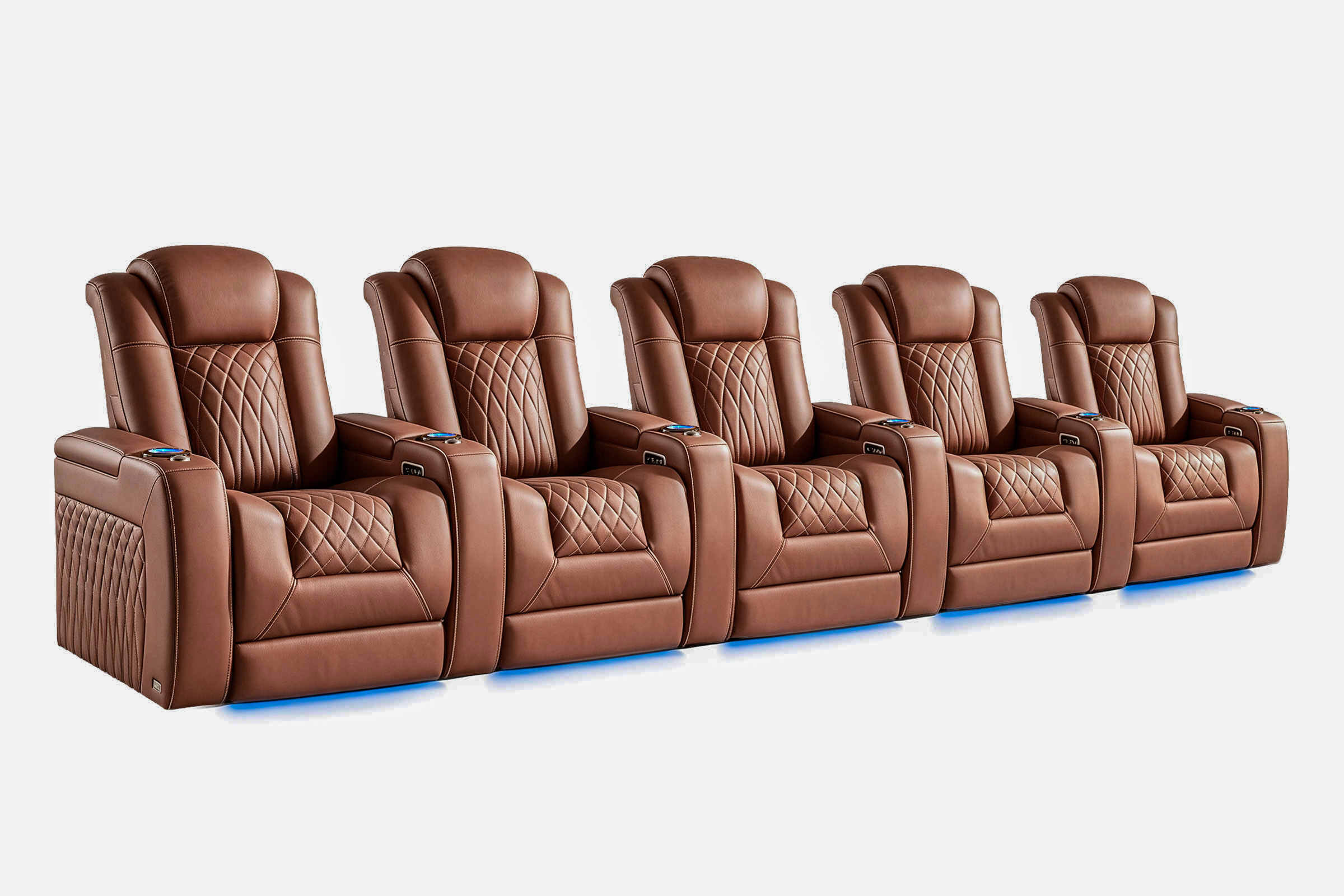 Tarantino Chestnut Power Recliner Home Theater Chair