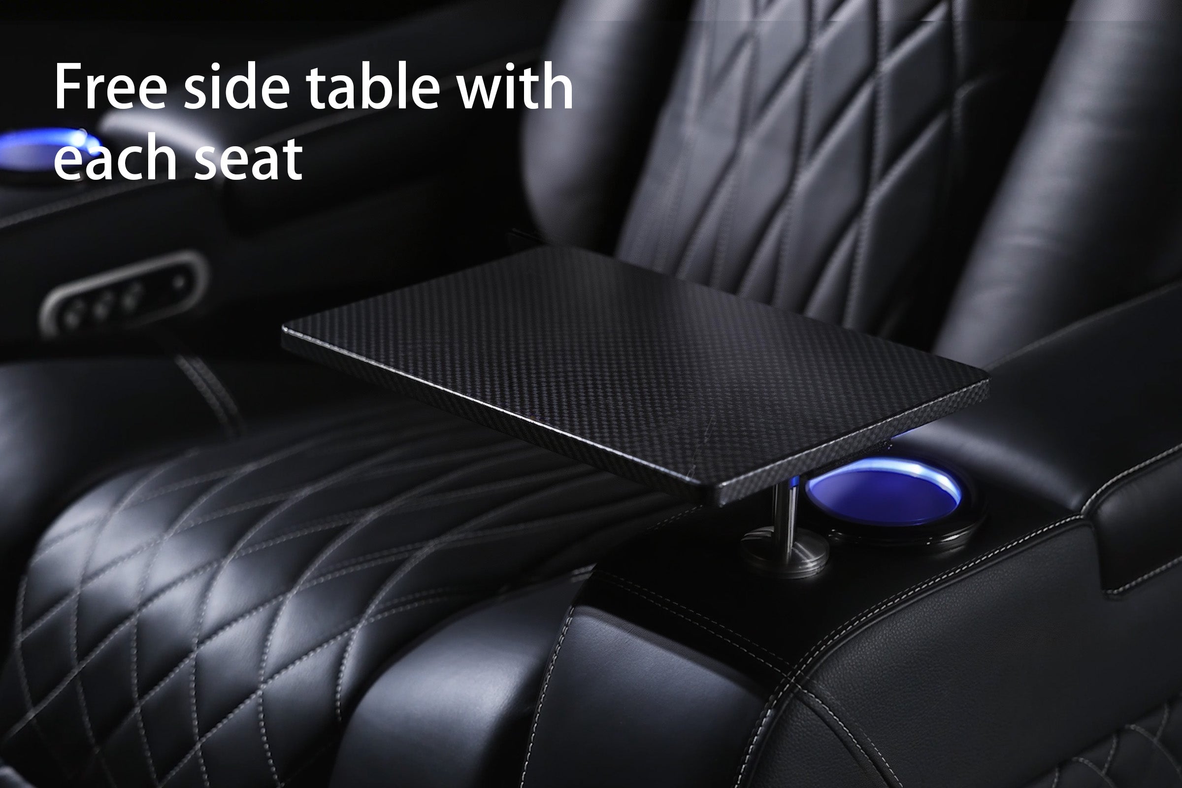 Vorlux Tarantino Italian Leather Home Theater Seating With LED Power Recline