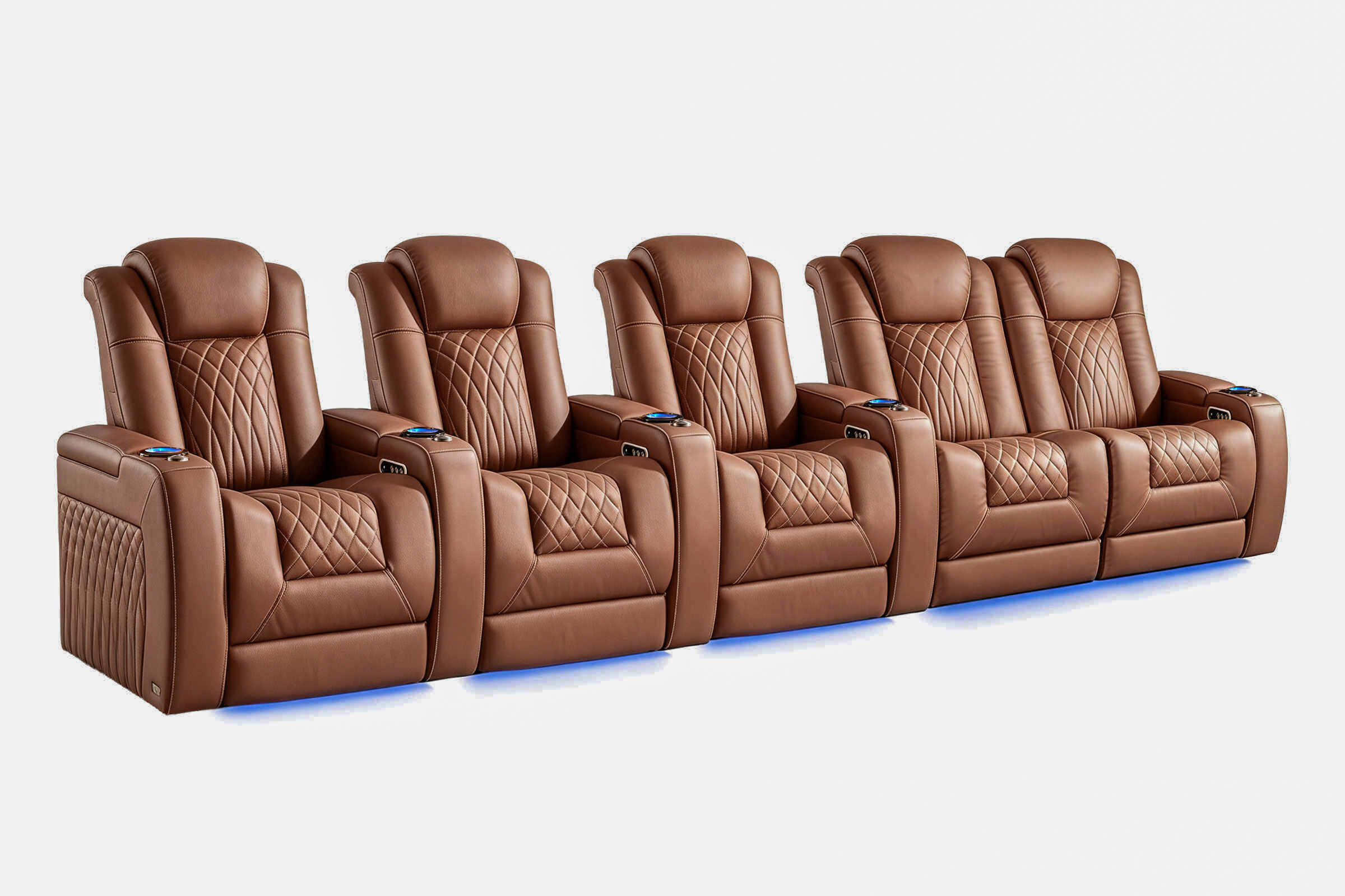 Tarantino Chestnut Power Recliner Home Theater Chair