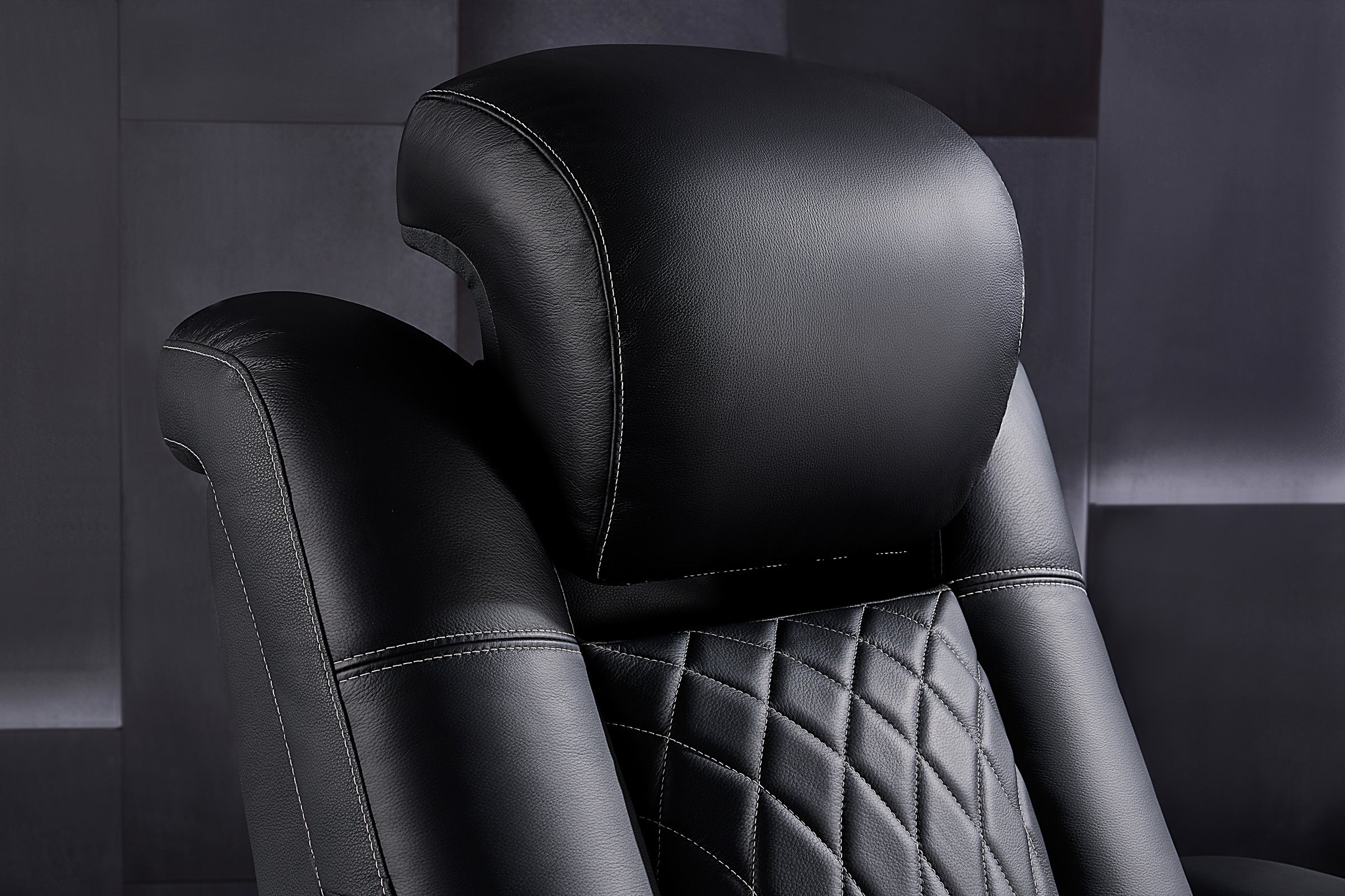 Vorlux Tarantino Italian Leather Home Theater Seating With LED Power Recline