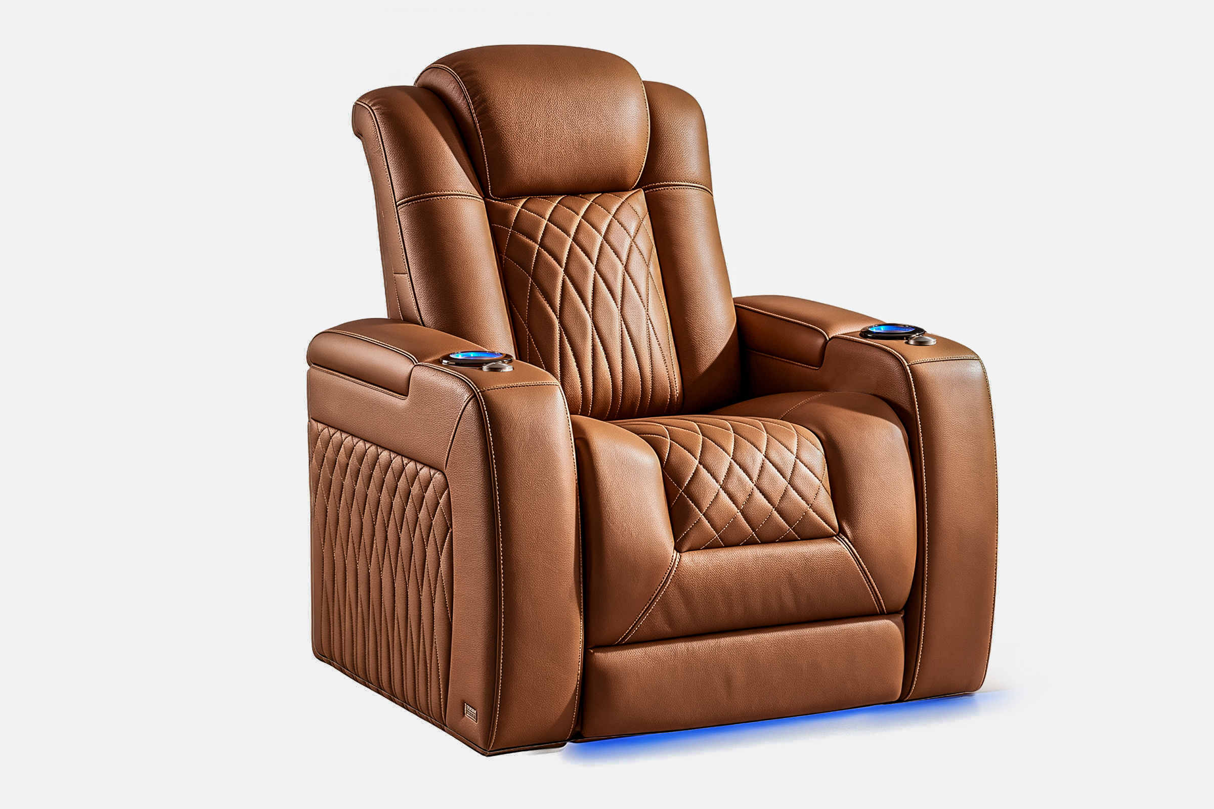 Tarantino Chestnut Power Recliner Home Theater Chair