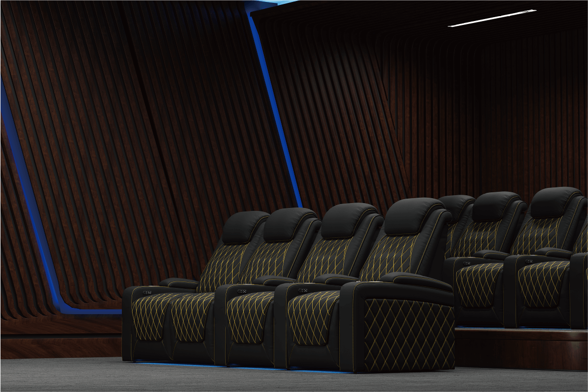 Vorlux Nolan Luxury Aniline Leather Power Massage Home Theater Seating