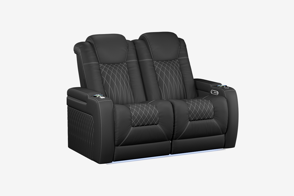 Vorlux Tarantino Three Motor Leather Executive Home Theater Seating