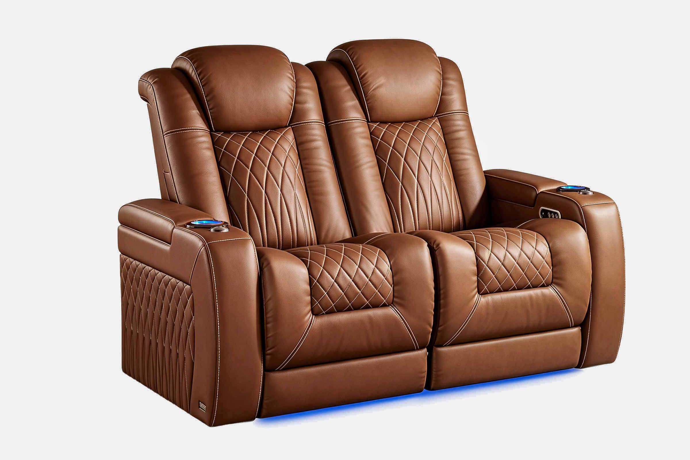 Tarantino Chestnut Power Recliner Home Theater Chair