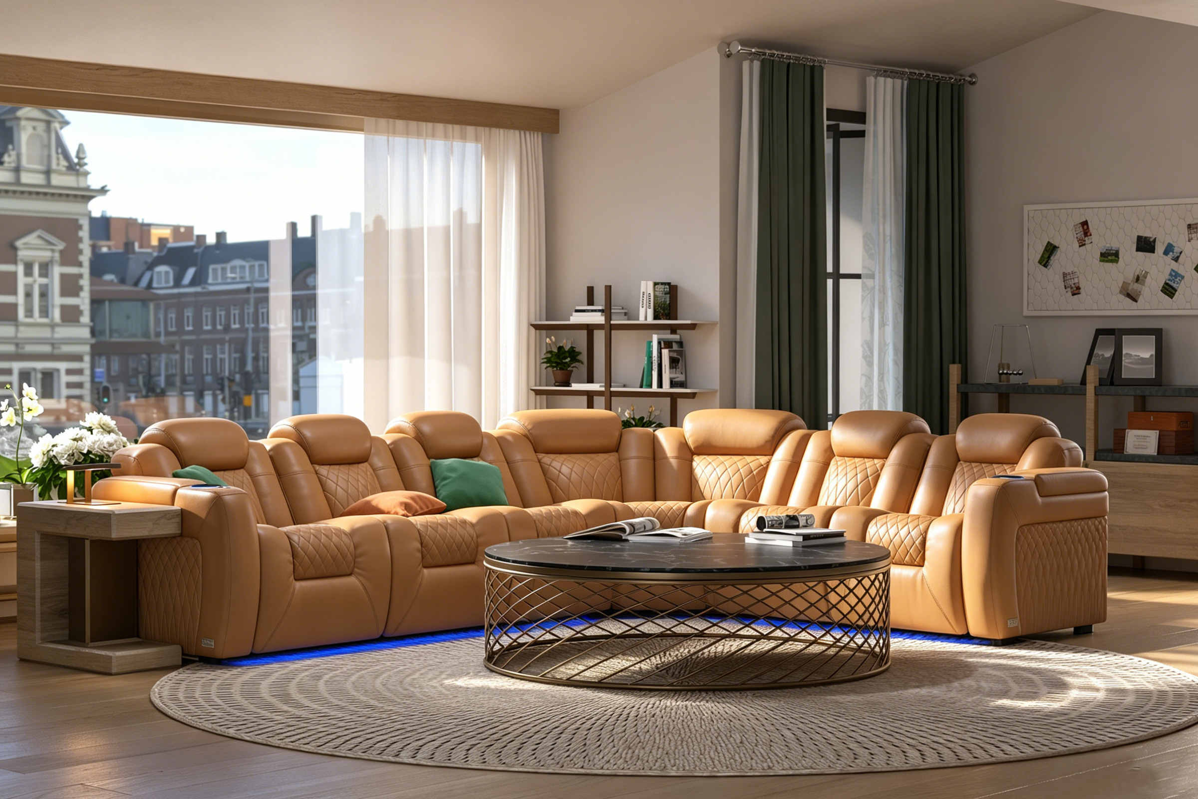Tarantino Rubik's Cube Italian Leather Sofa