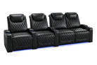 Nolan home theater seating row of 4 configuration Italian leather