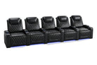 Nolan home theater seating row of 5 configuration Italian leather