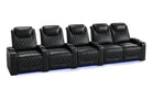 Nolan home theater seating row of 5 configuration Italian leather