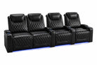 Nolan home theater seating diamond pattern leather texture
