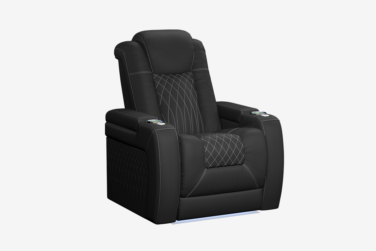 Vorlux Tarantino Three Motor Leather Executive Home Theater Seating