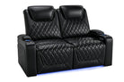 Nolan home theater seating RGB LED base lighting detail