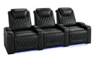 Nolan home theater seating Italian leather front view