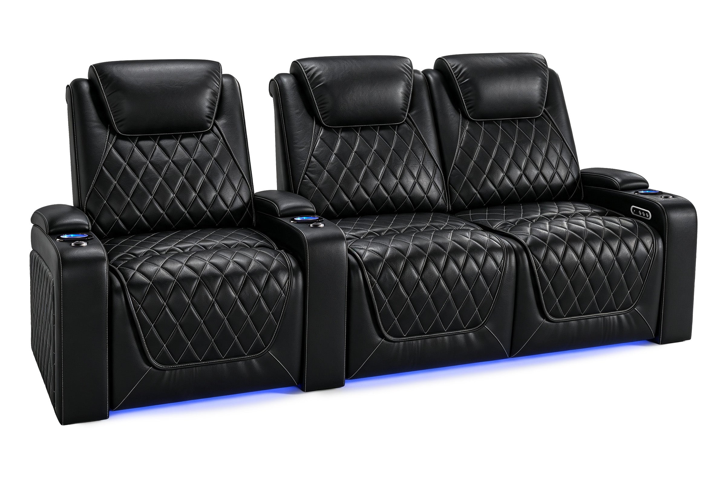 Nolan home theater seating side profile power massage recliner