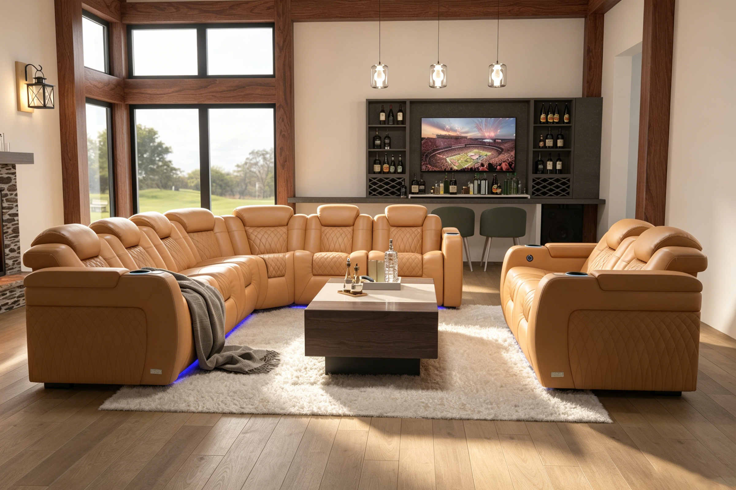 Tarantino Rubik's Cube Italian Leather Sofa